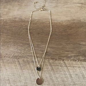 Multi-Strand Gold Disc Necklace